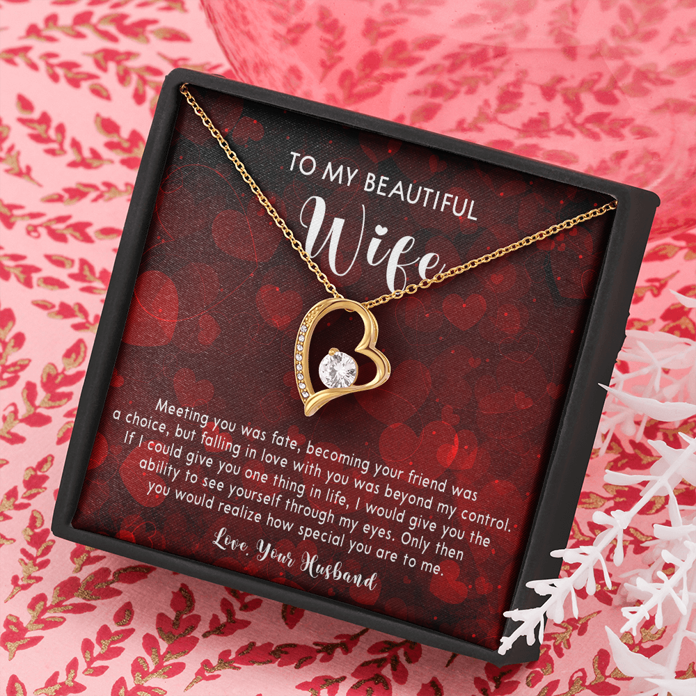 253C Necklace To My Beautiful Wife, Gift for Her From Husband, Couple In Love Gift