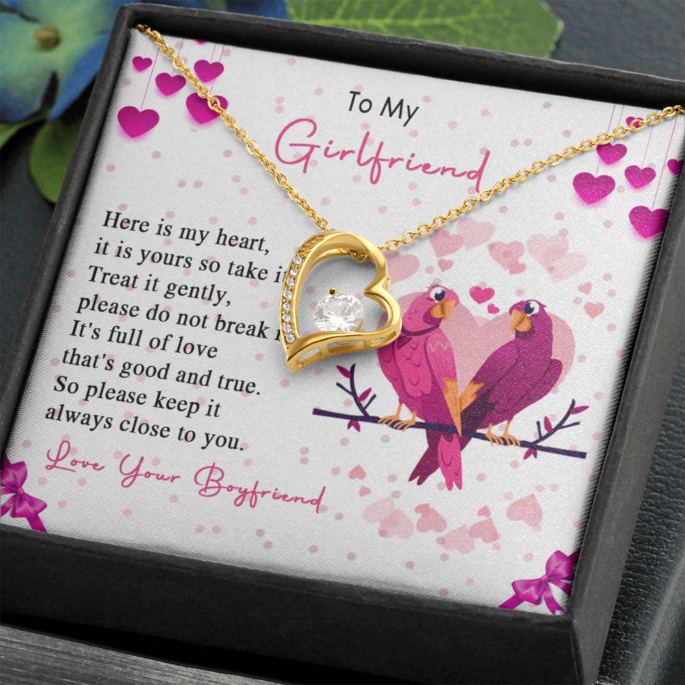 257C Loving Couple Birds Necklace To My Girlfriend, Gift for Her From Boyfriend