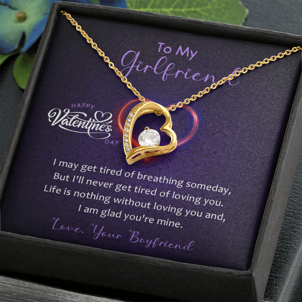 185C To my Girlfriend, Women Necklace Gift from Boyfriend, Valentine's Day Gift