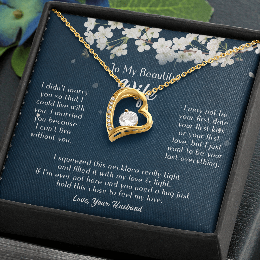 163C Necklace Gift To Beautiful Wife, Valentine Gift for Her, I Married Perfect Wife