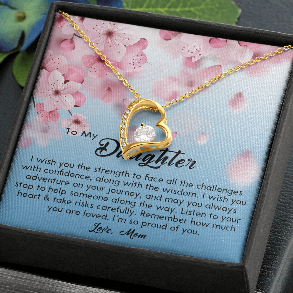 132C Necklace To My Daughter, Gift for Daughter from Mom, Daughter Birthday Gift