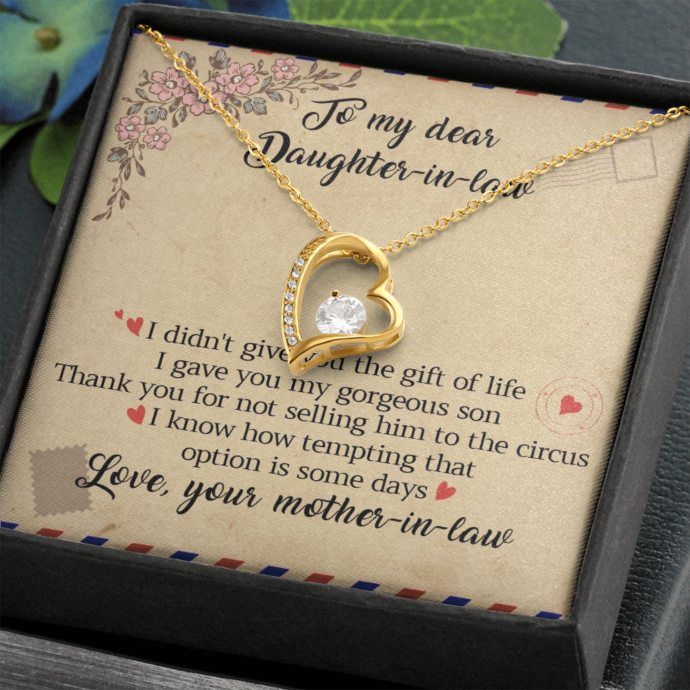 11C Letter To My Daughter-In-Law Necklace, Gift For Daughter In Law from Mother Mom