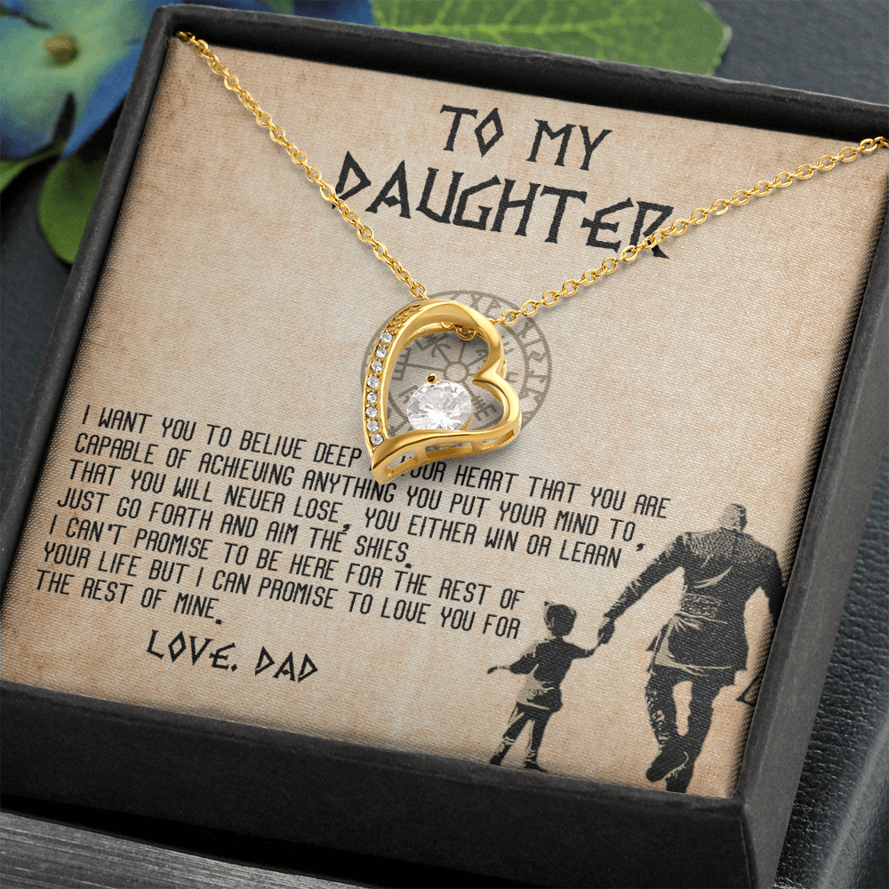 13C To my Daughter Necklace, Viking Dad Gift for Daughter, Daughter Birthday Gifts