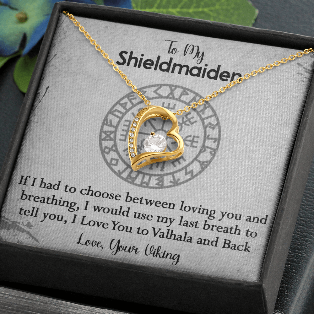 157C To My Shieldmaiden Necklace, Gift for Her, Necklace Viking, I Love You Always
