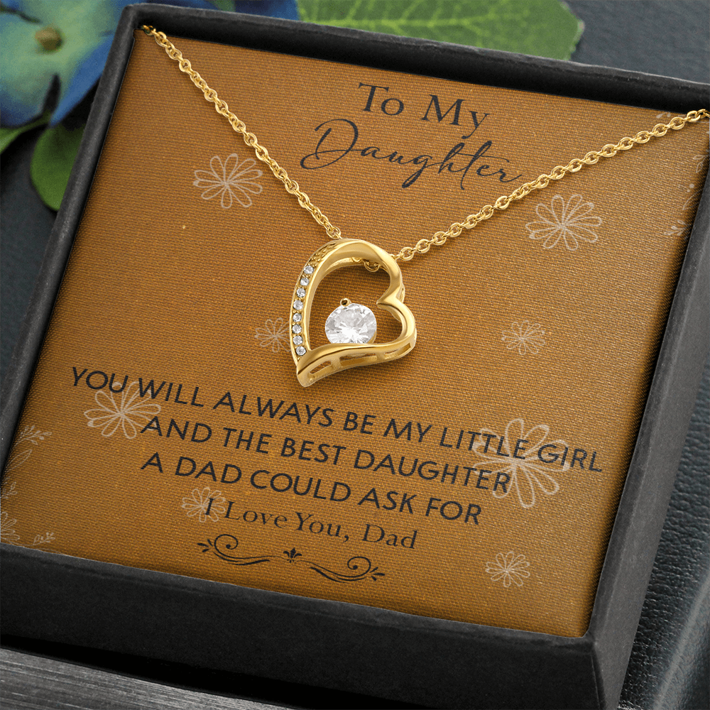 140C To My Daughter Necklace, Perfect Gift for Daughter From Dad, I Love You Always