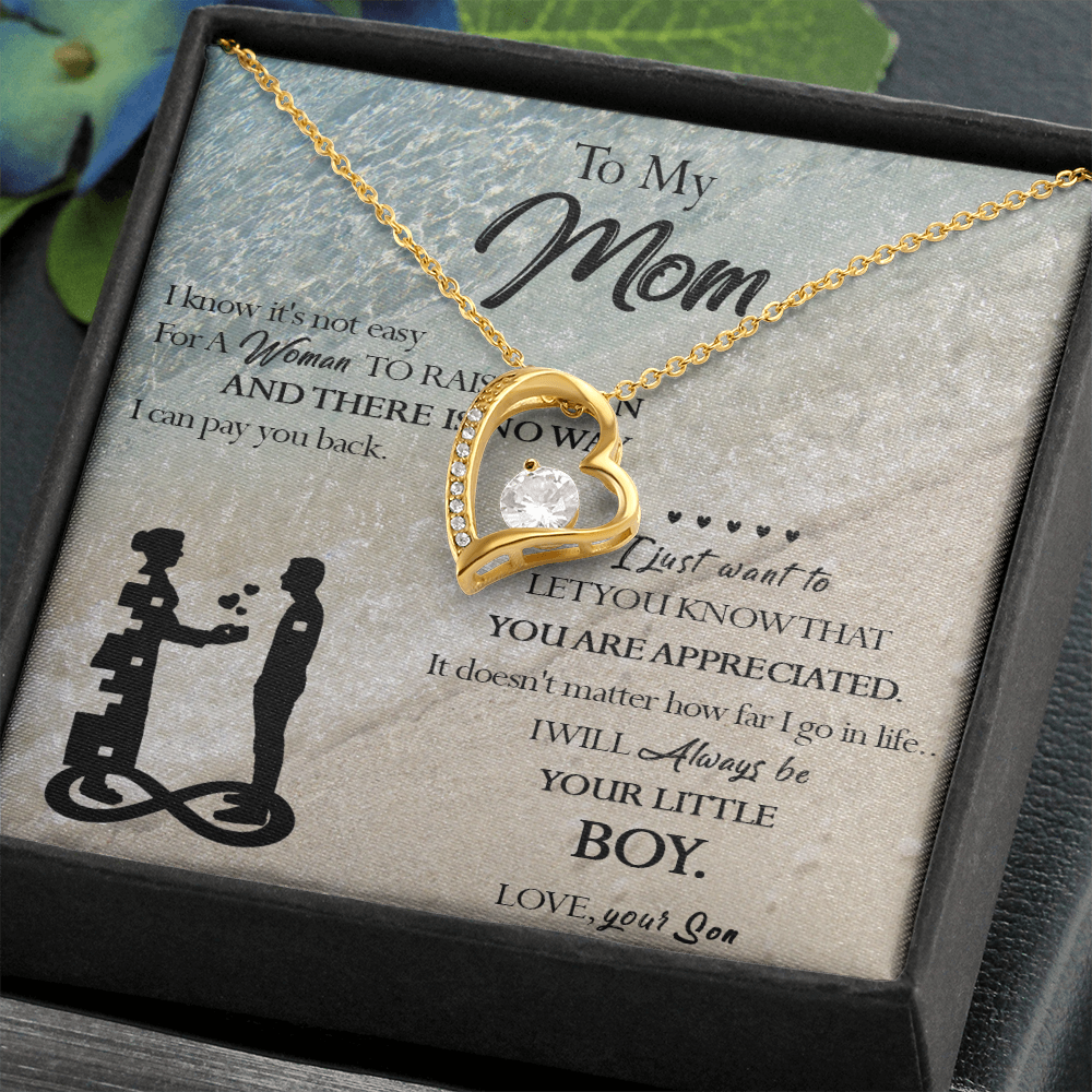 129C Necklace To My Mom, Gift for Mom from Son, Birthday Gift, Mother Necklace Gift