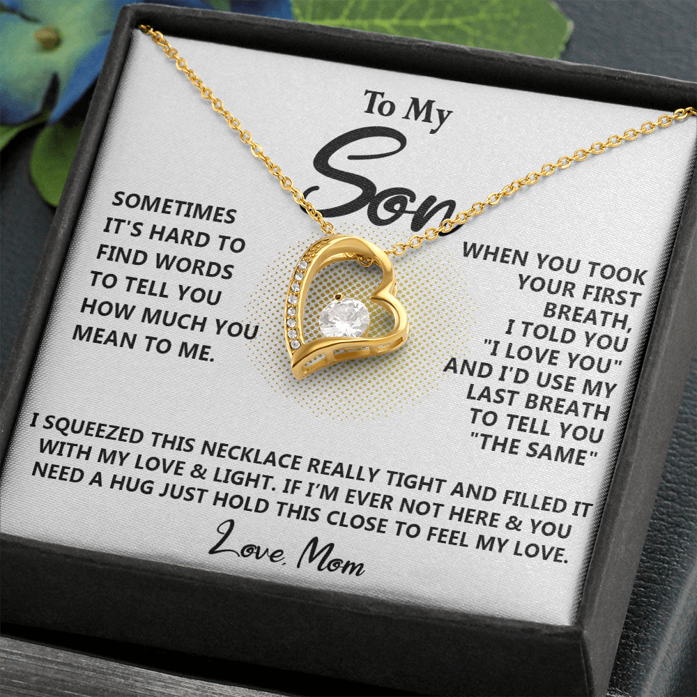 N375C To My Son Christian Cross Necklace Birthday Gift For Son From Mom Christmas Gift