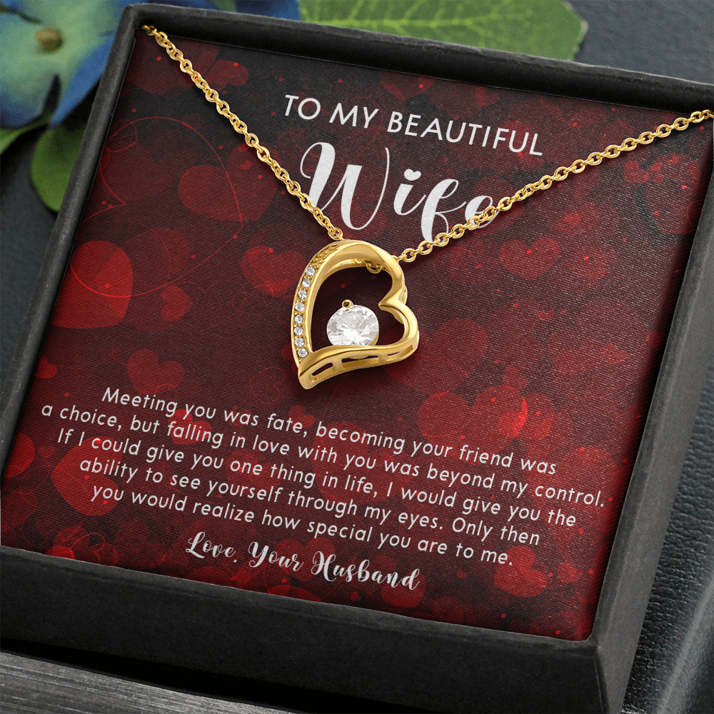253C Necklace To My Beautiful Wife, Gift for Her From Husband, Couple In Love Gift