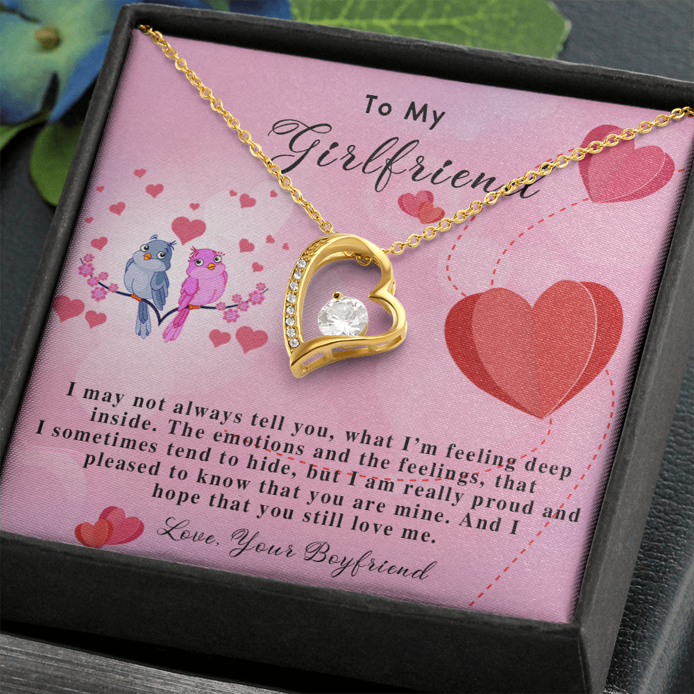 255C Necklace To My Girlfriend, Gift for Her From Boyfriend, Loving Couple Birds Gift