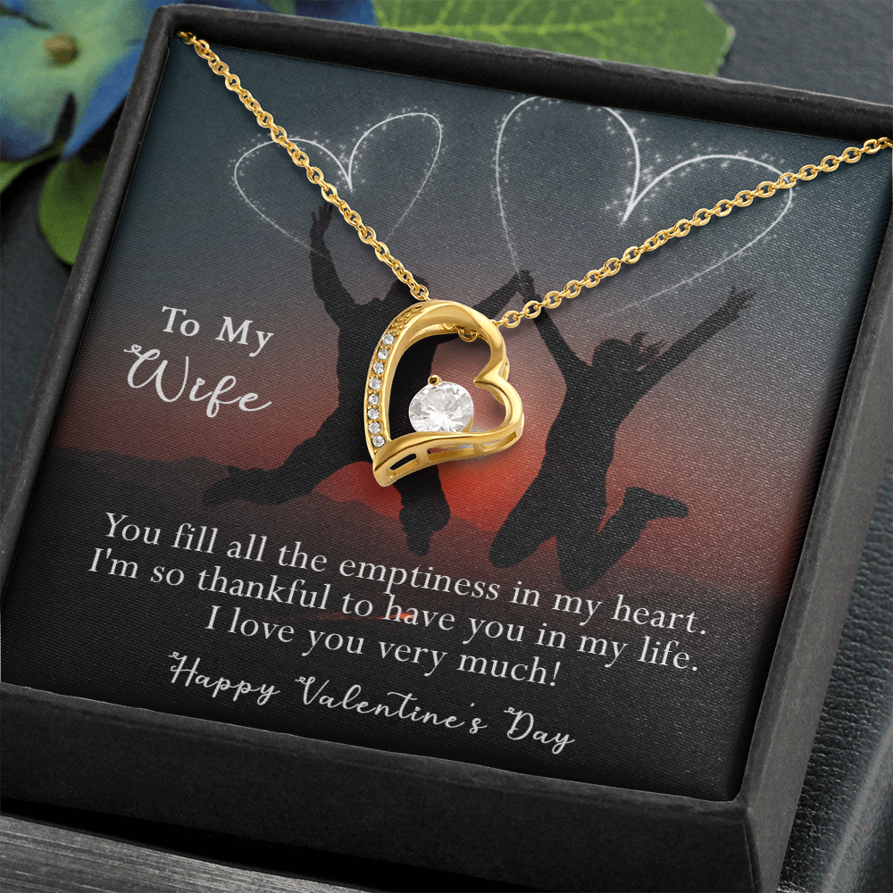 184C Women Necklace To my Wife, Valentine Gift from Husband, Happy Valentine's Day