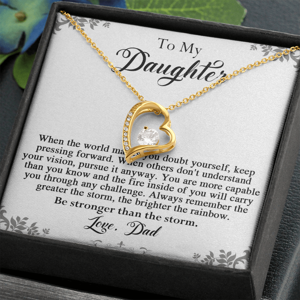 141C To My Daughter Necklace, Perfect Gift for Daughter From Dad, I Love You Daughter