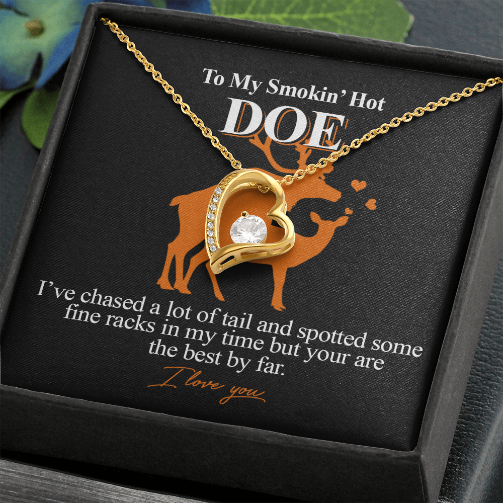 My Smokin' Hot Doe I Love You Heart Necklace Anniversary Xmas Gift for Her 485