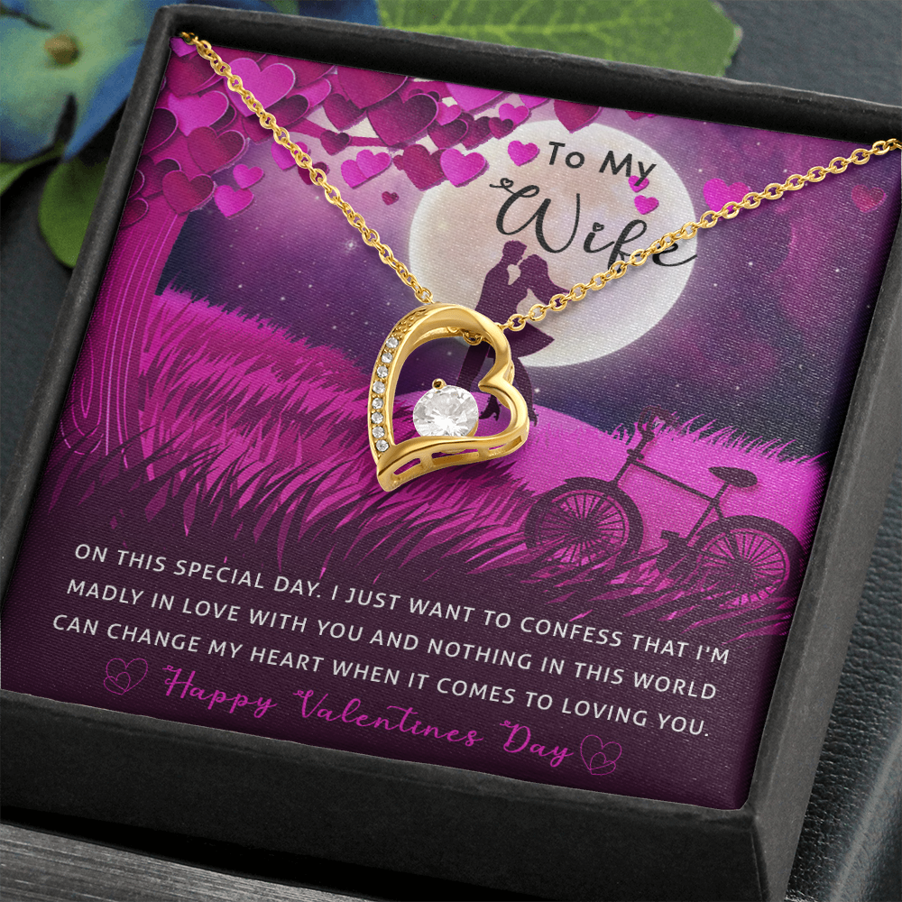 182C Necklace To my Wife, Valentine Gift for your Beautiful Wife, Valentine Necklace