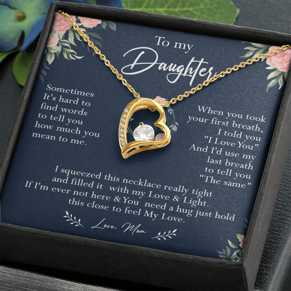 N378C To My Daughter Necklace, Necklace Gift For Daughter From Mom, Birthday Gift