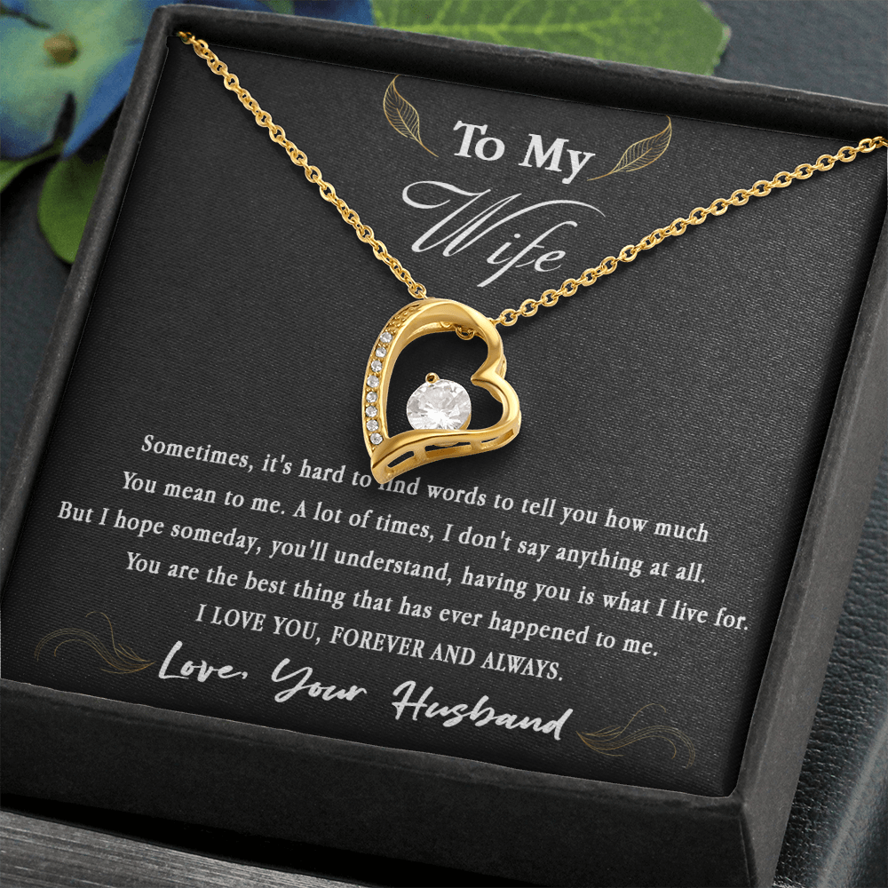 66C Love Gift To My Wife, Women Necklace for Her from Husband I LOVE YOU Forever
