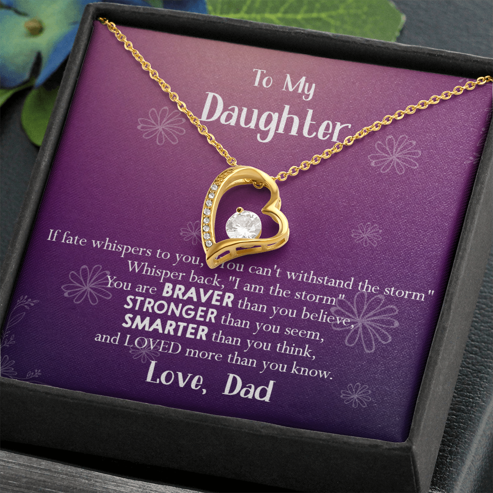 155C Necklace To My Daughter, Gift for Her, Women Necklace, Birthday Gift from Dad