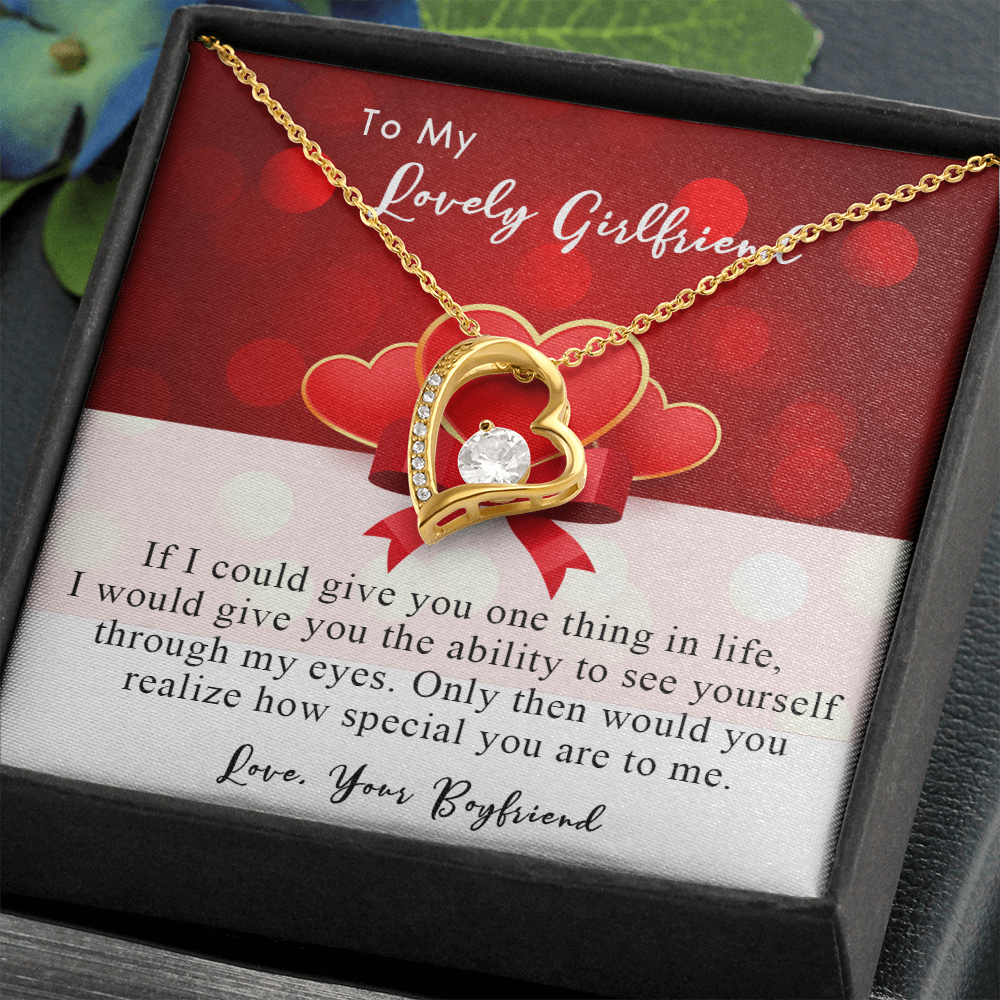 254C Necklace To My Lovely Girlfriend, Gift for Her From Boyfriend, Couple Love Gift