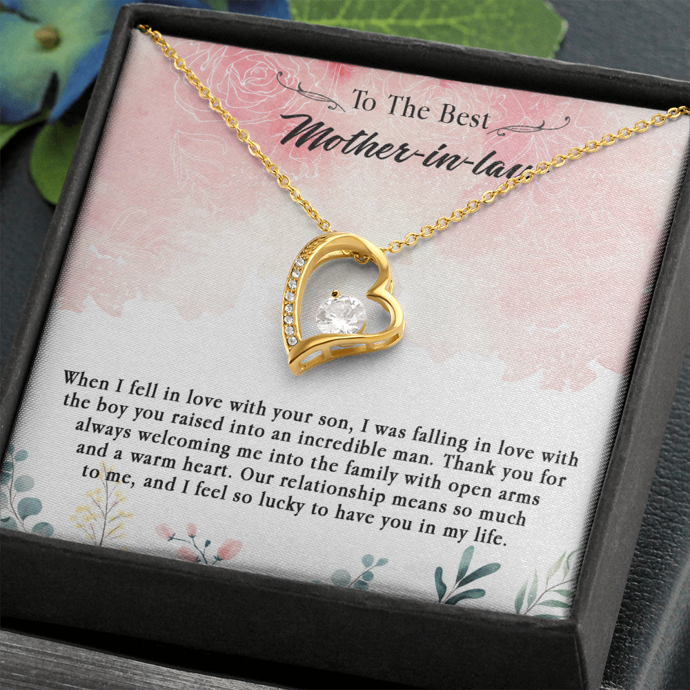 145C Necklace To The Best Mother In Law, Perfect Gift for Mom, Love You Mom Necklace
