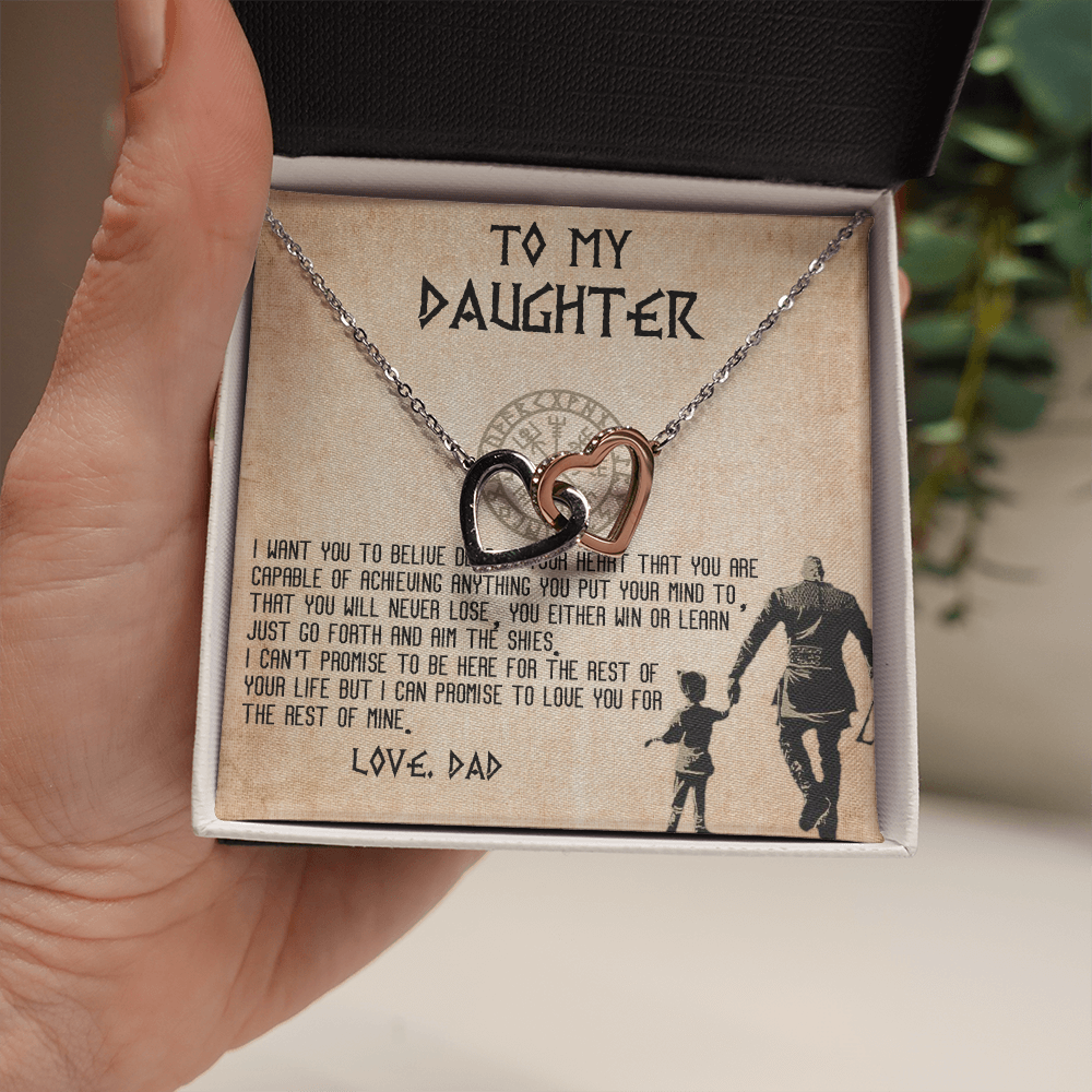 13D To my Daughter Necklace, Viking Dad Gift for Daughter, Daughter Birthday Gifts