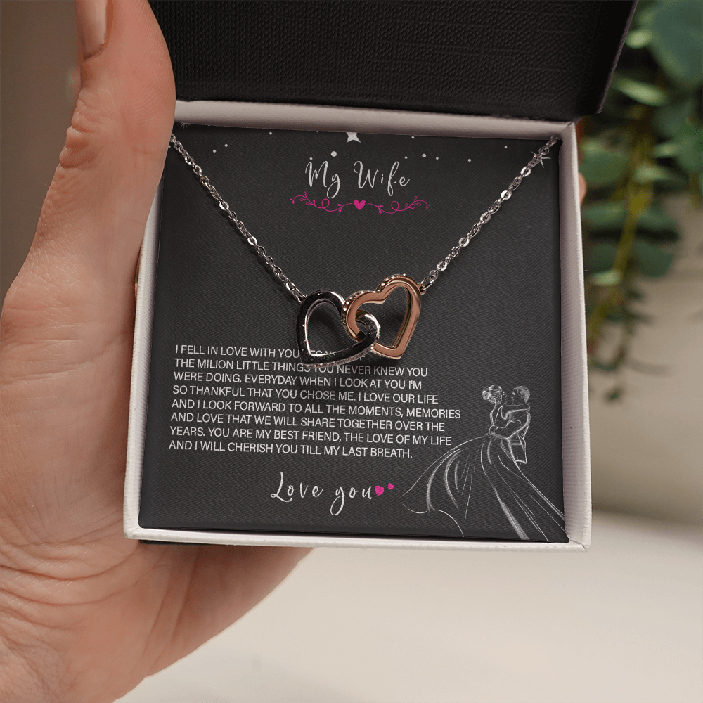 62D Love Necklace To My Wife, Gift for Her, Beautiful Wife Necklace From Husband