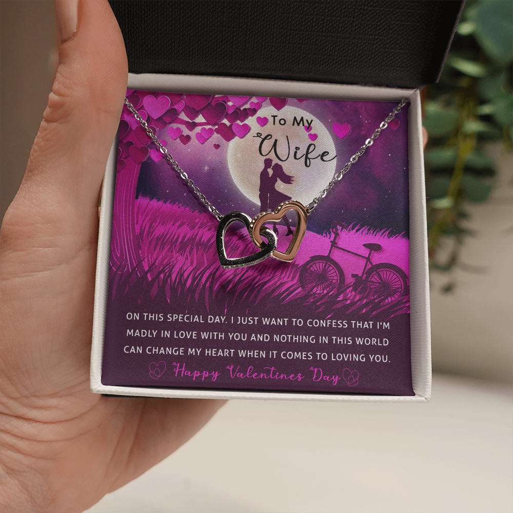 182D Necklace To my Wife, Valentine Gift for your Beautiful Wife, Valentine Necklace