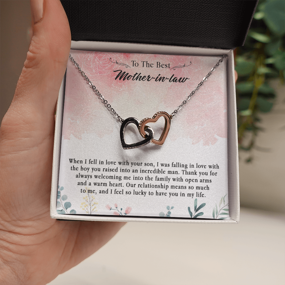 145D Necklace To The Best Mother In Law, Perfect Gift for Mom, Love You Mom Necklace