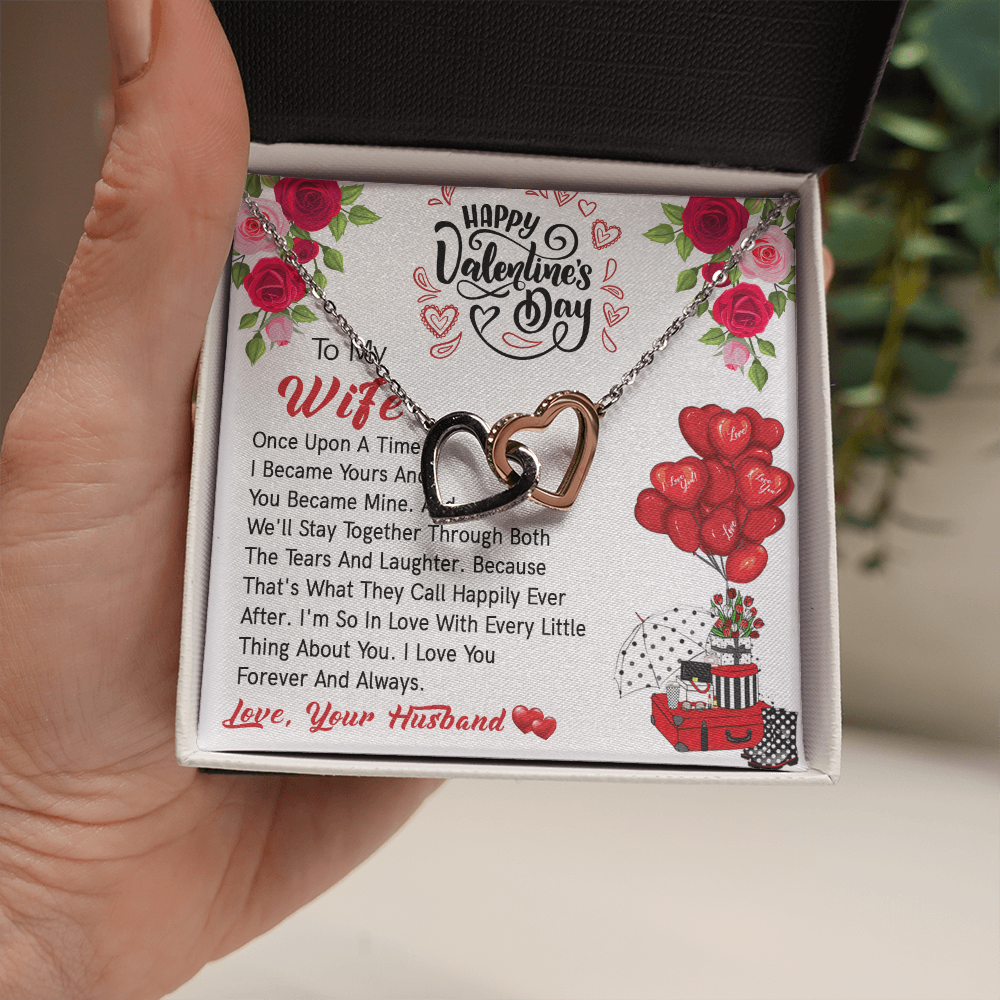 206D Valentine's Day Necklace Gift for Wife, I LOVE YOU Forever & Always Couple Gift