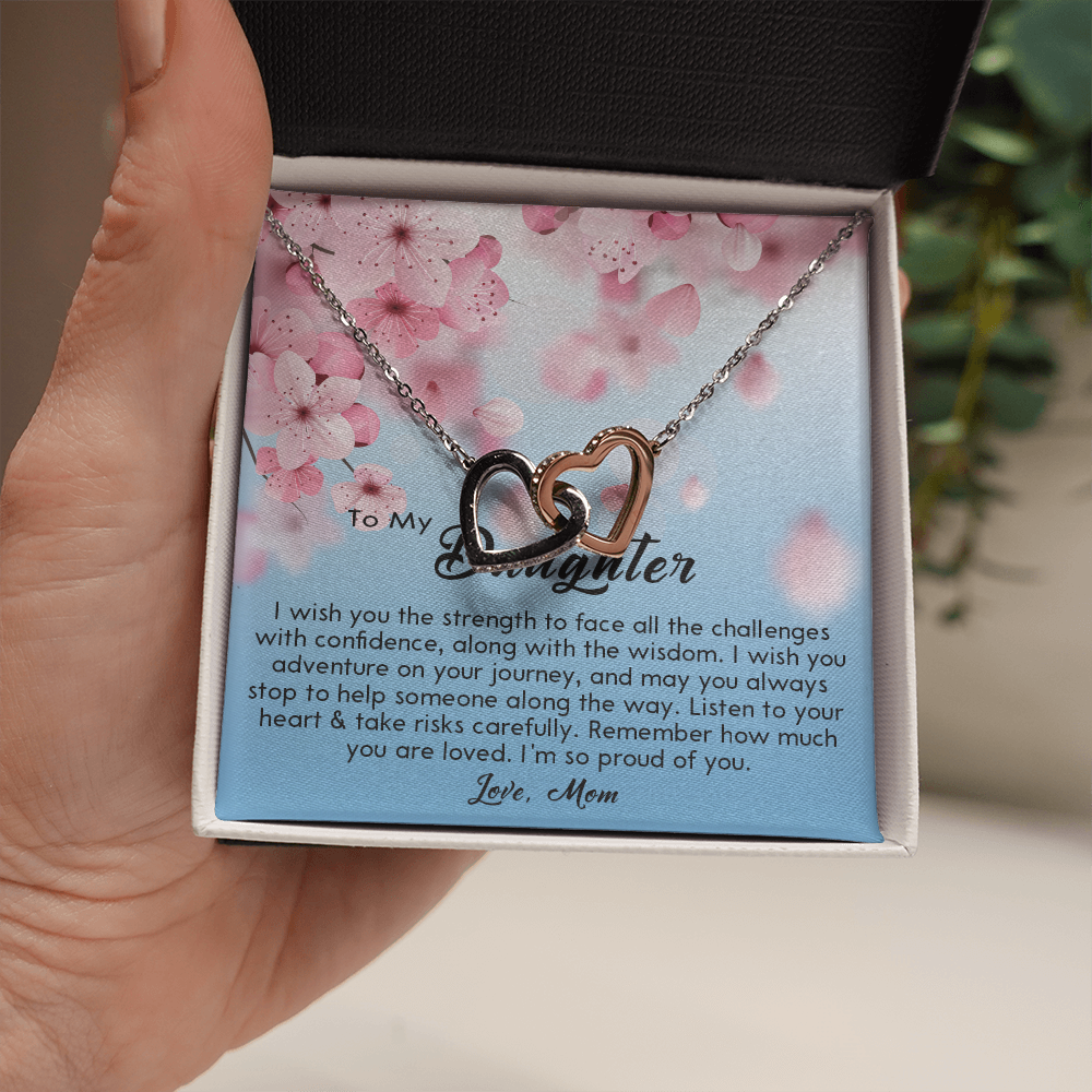 132D Necklace To My Daughter, Gift for Daughter from Mom, Daughter Birthday Gift
