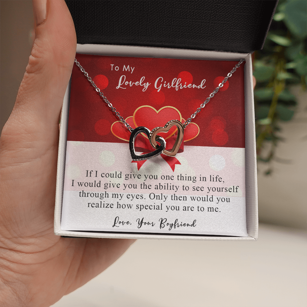 254D Necklace To My Lovely Girlfriend, Gift for Her From Boyfriend, Couple Love Gift