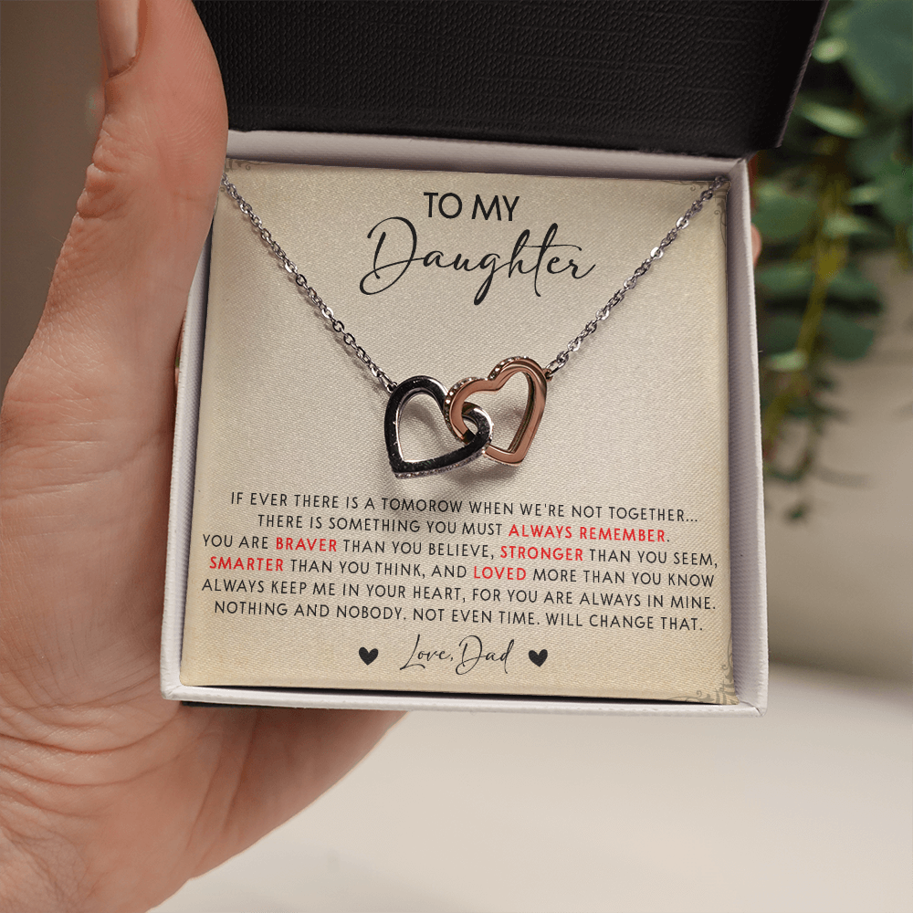 N349D To My Daughter Necklace, Daughter Father Necklace, Gift For Daughter From Dad