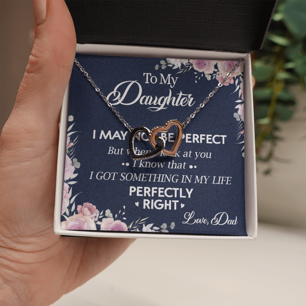 150D Necklace To My Daughter, Daughter Necklace Birthday Gift from Dad, I Love You
