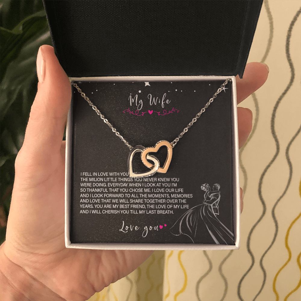62D Love Necklace To My Wife, Gift for Her, Beautiful Wife Necklace From Husband