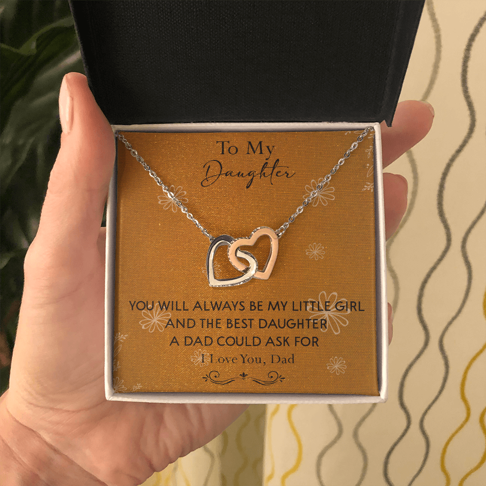 140D To My Daughter Necklace, Perfect Gift for Daughter From Dad, I Love You Always