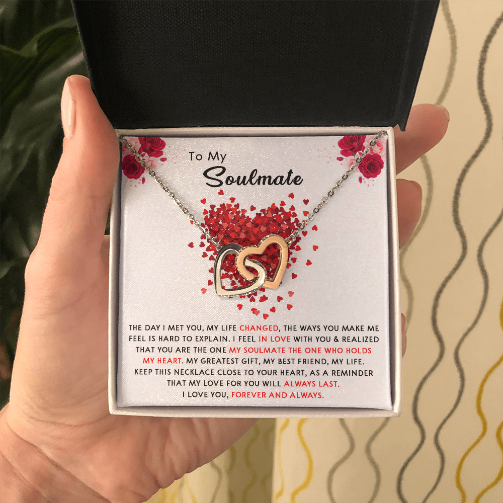 176D Necklace To My Soulmate, Necklace Gift for Women, I LOVE YOU Forever & Always
