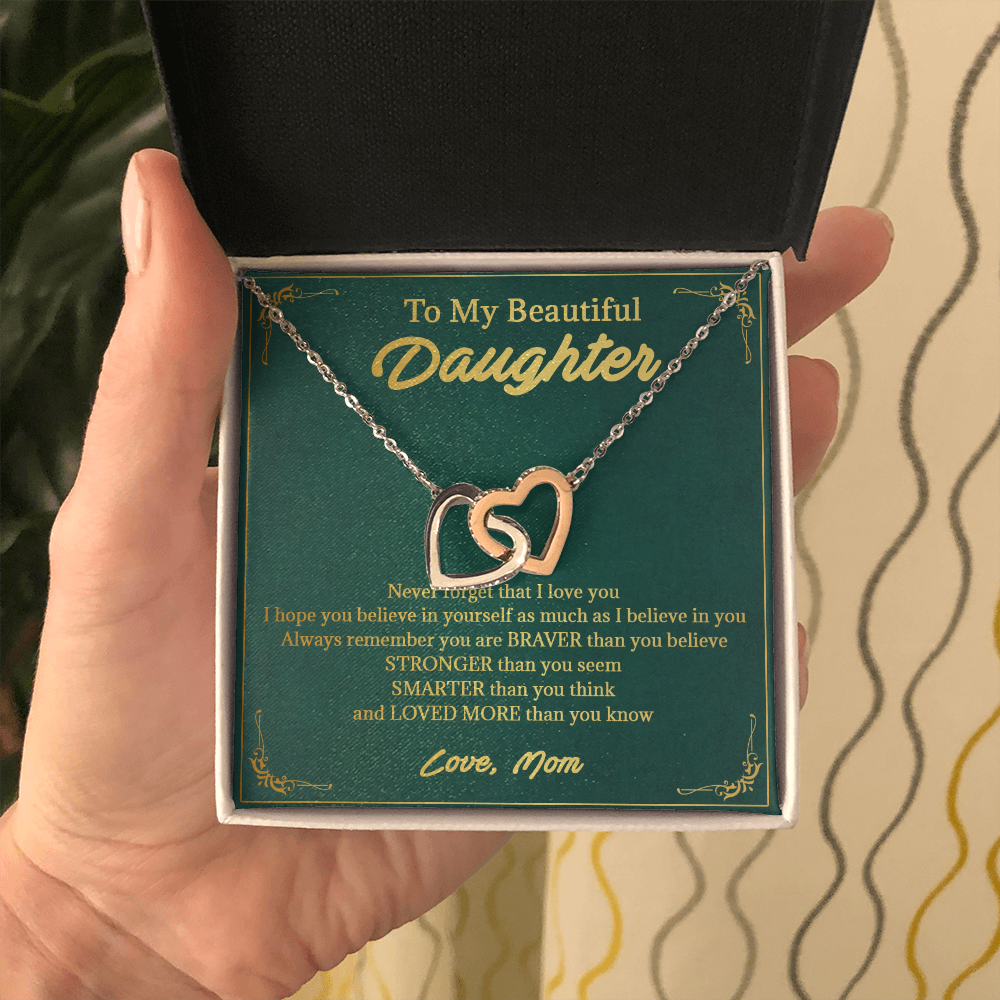 146D Necklace To My Beautiful Daughter, Perfect Gift for Daughter, I Love You More