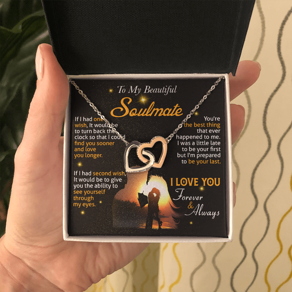 N0D To My Soulmate Necklace, Gift For Wife Girlfriend From Husband, Valentines Day