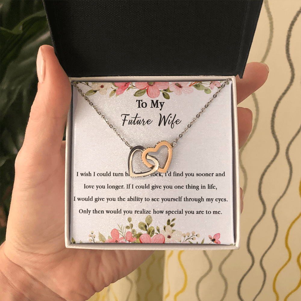 67D Necklace To My Future Wife/Girlfriend, Women Necklace for Her I LOVE YOU Forever