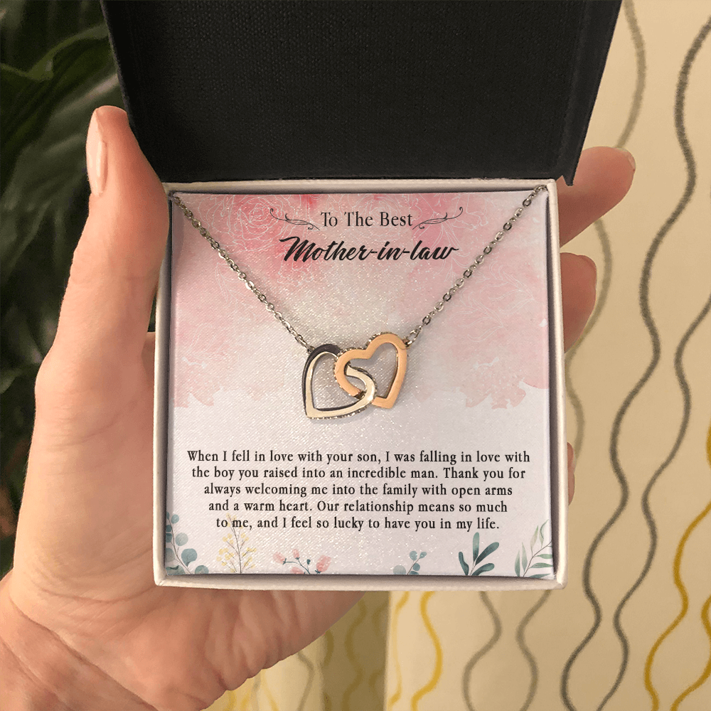 145D Necklace To The Best Mother In Law, Perfect Gift for Mom, Love You Mom Necklace