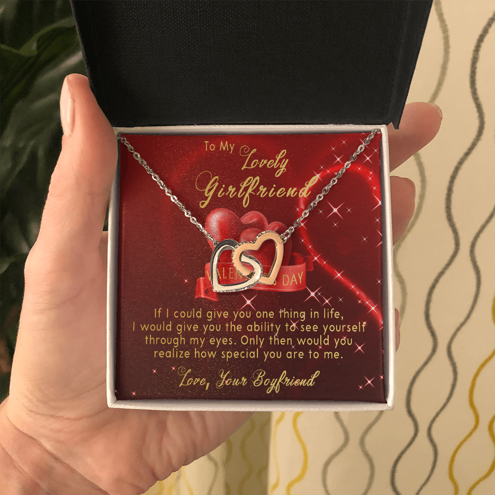 191D Necklace To my lovely Girlfriend, Women Girl Necklace, Valentine's Day Gift