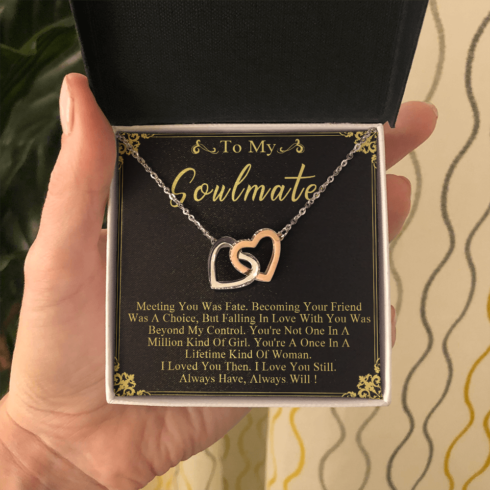 N358D To My Soulmate Necklace Engagement Anniversary Gift for Her Birthday