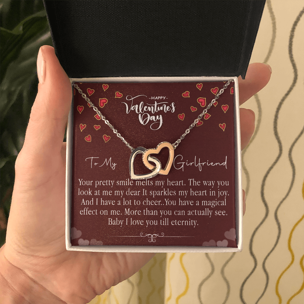 213D Love Necklace To my Girlfriend, Girlfriend Valentine Gift from Boyfriend