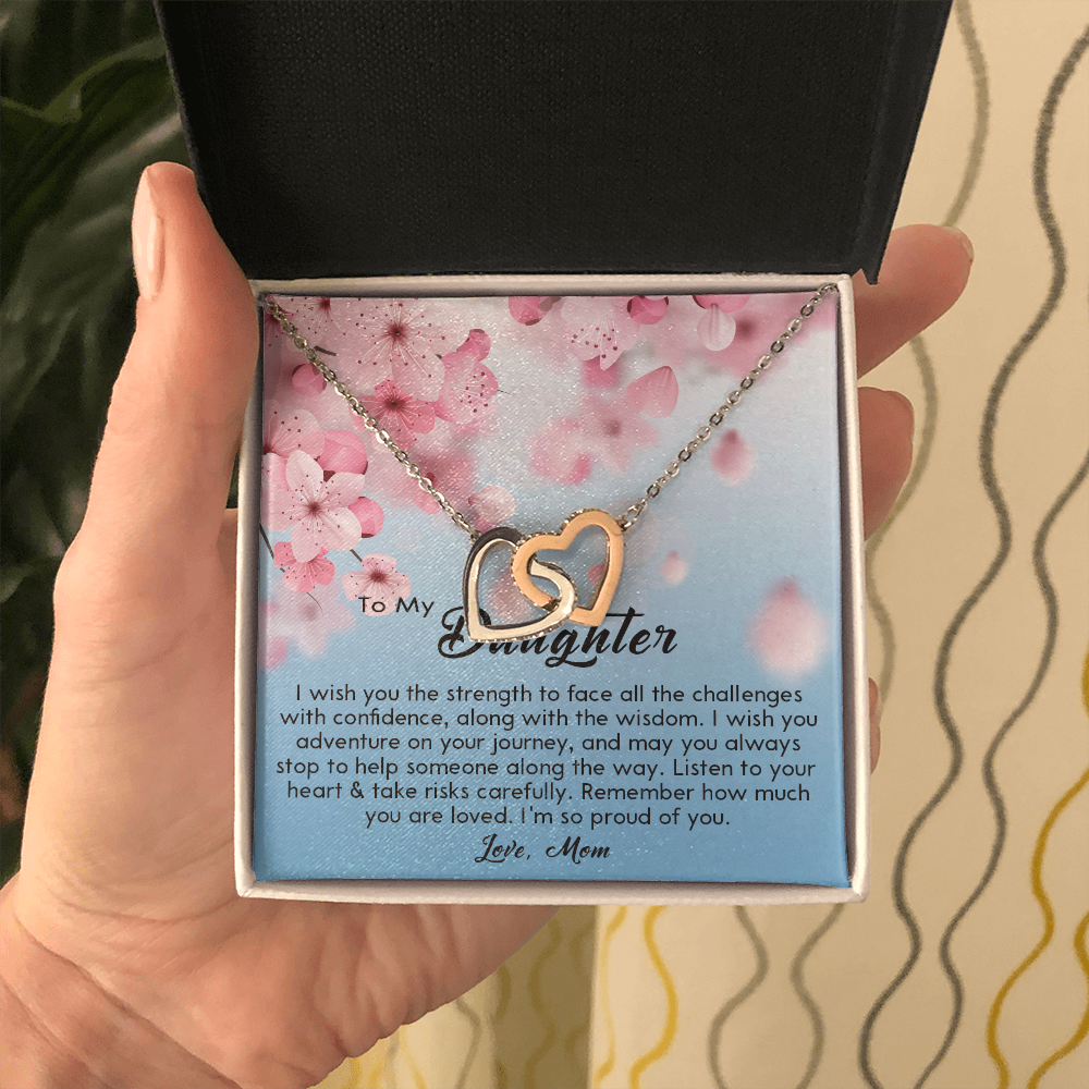 132D Necklace To My Daughter, Gift for Daughter from Mom, Daughter Birthday Gift