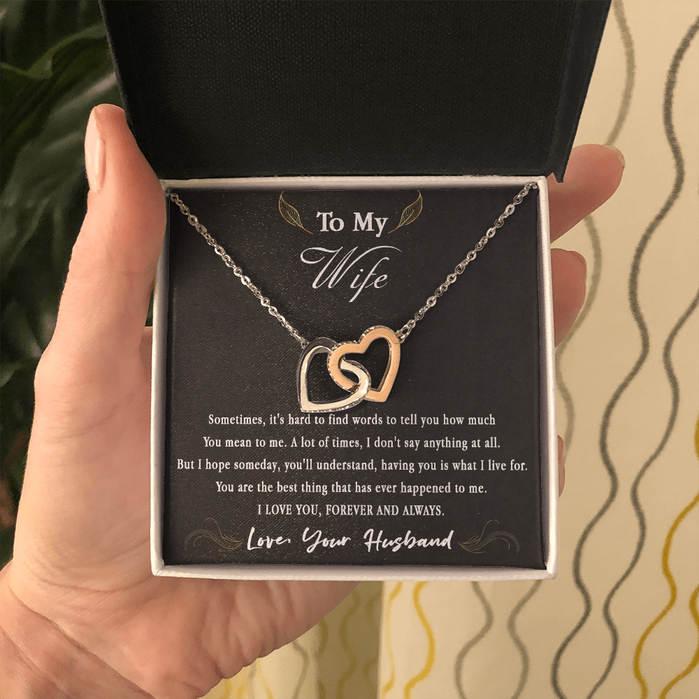 66D Love Gift To My Wife, Women Necklace for Her from Husband I LOVE YOU Forever