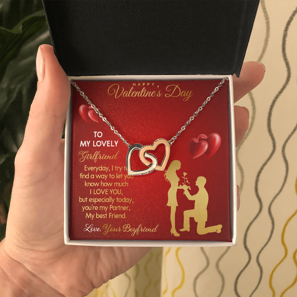 203D Necklace To my Lovely Girlfriend, You Are My Life, Happy Valentine's Day Gift
