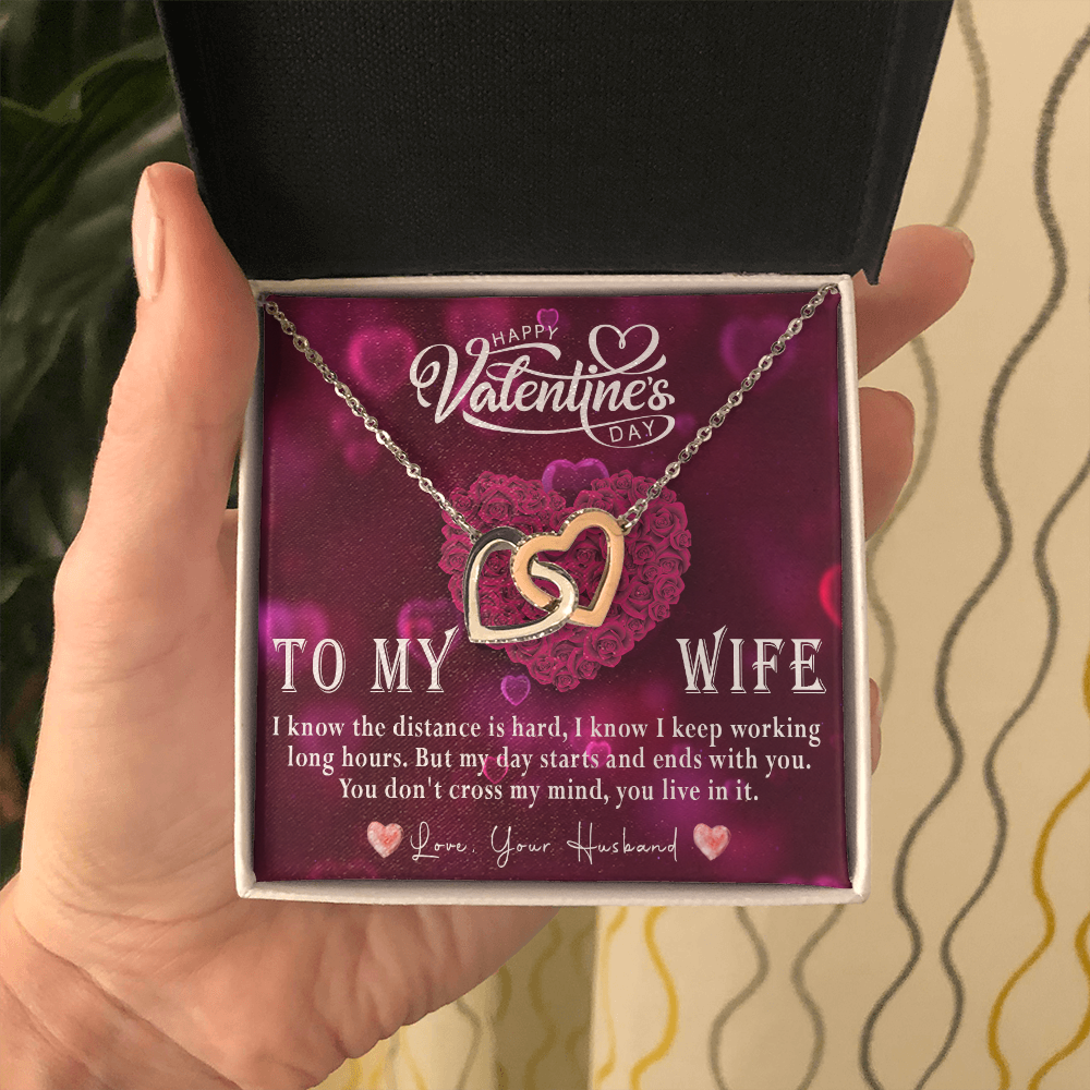 214D Love Necklace To my Wife, Necklace Love for Wife, from Husband, Valentine Gift