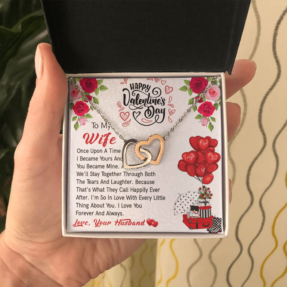 206D Valentine's Day Necklace Gift for Wife, I LOVE YOU Forever & Always Couple Gift