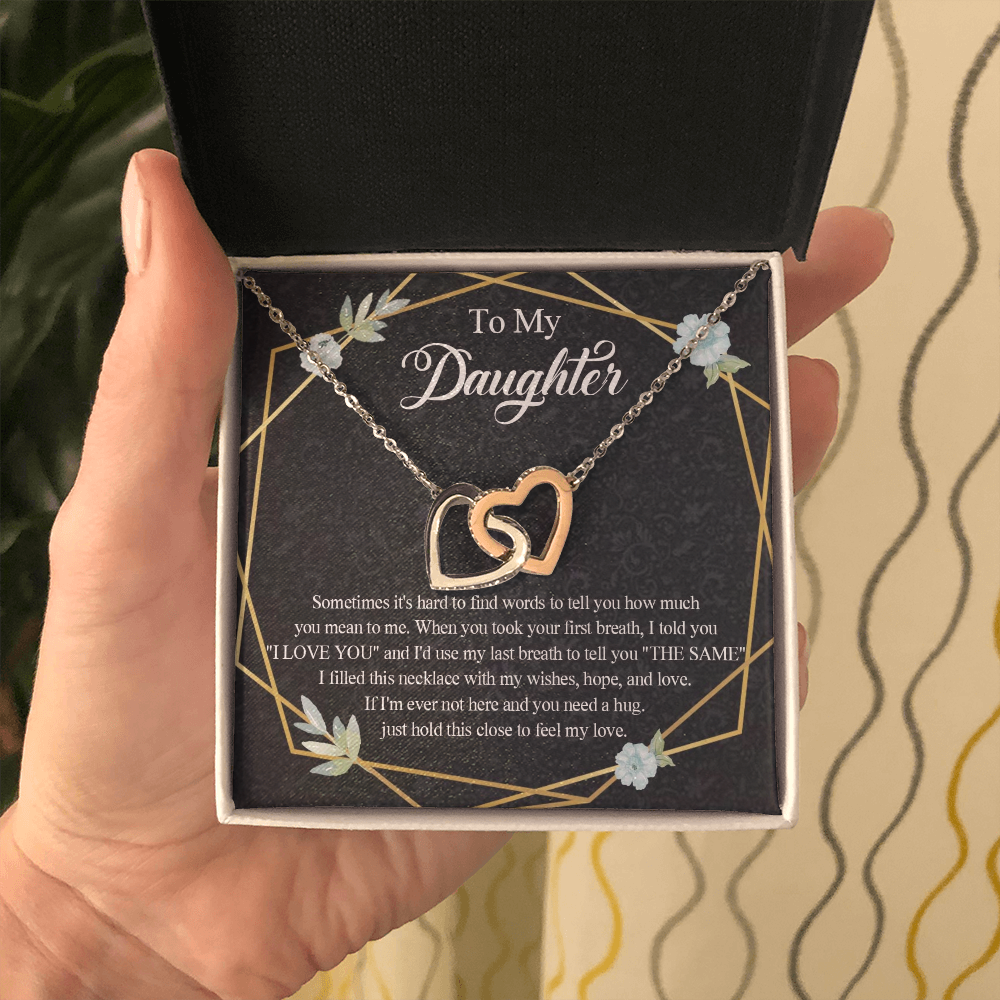 1D Heart Necklace To My Daughter Birthday Gift from Dad, Mom for Beautiful Daughter