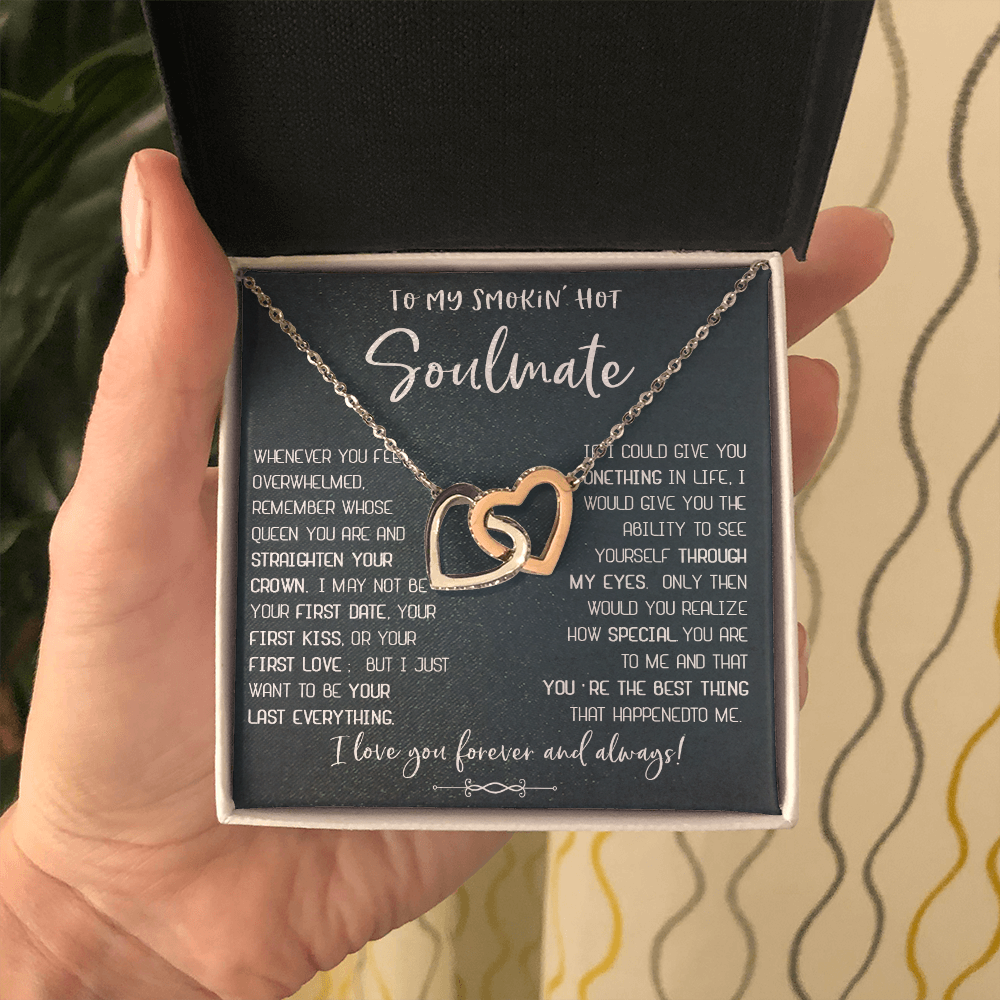 N372D To My Soulmate Necklace, Valentines Gift For Her Birthday Gift For Soulmate Wife