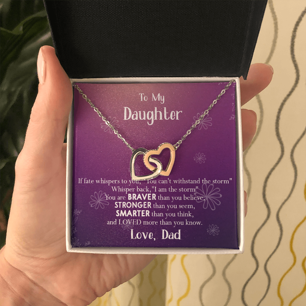 155D Necklace To My Daughter, Gift for Her, Women Necklace, Birthday Gift from Dad