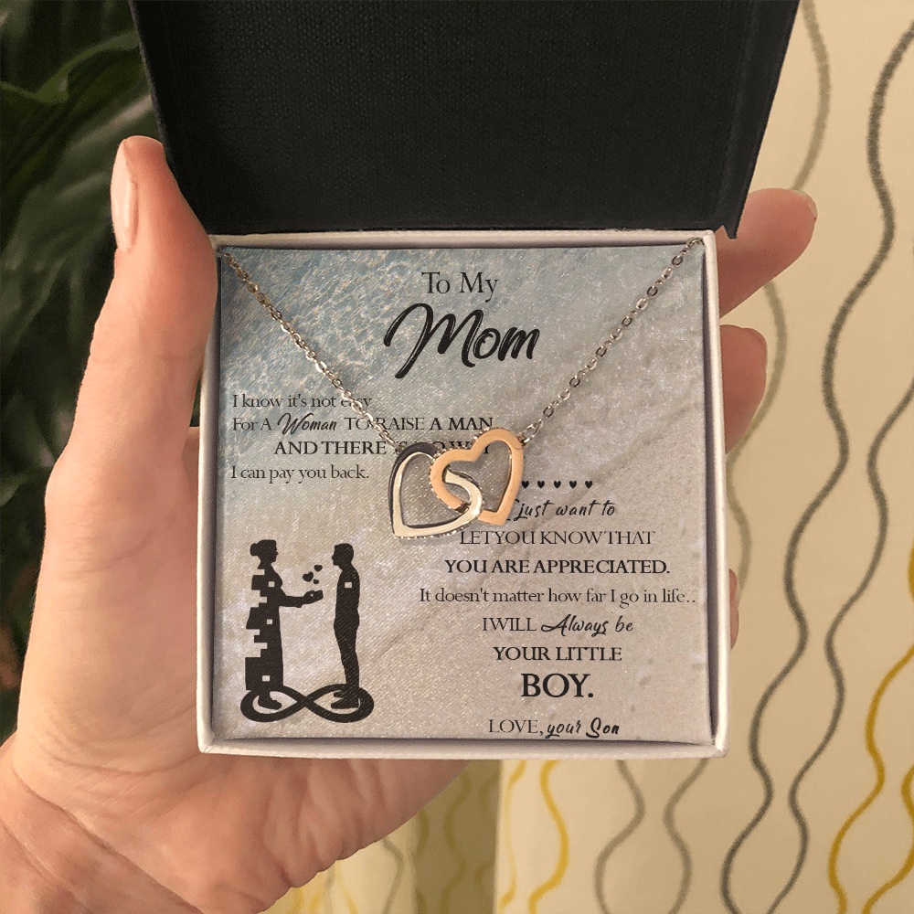 129D Necklace To My Mom, Gift for Mom from Son, Birthday Gift, Mother Necklace Gift